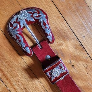 Nocona stunning red belt